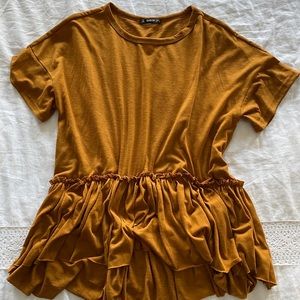 Mustard peplum top